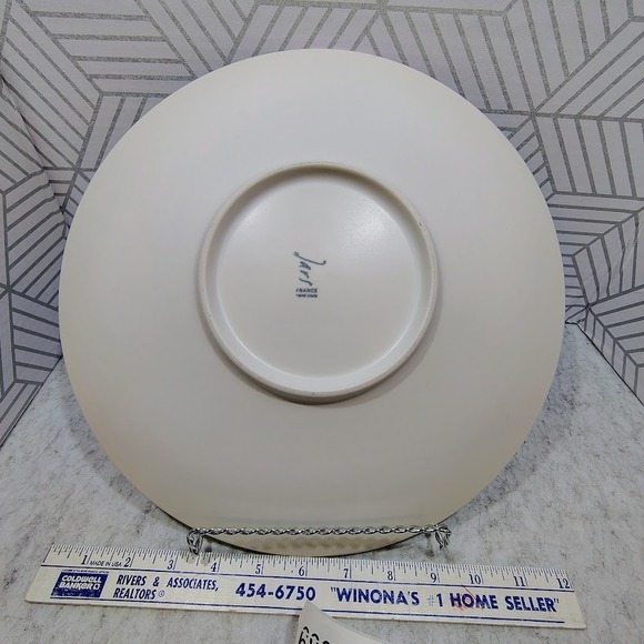 Jars France Tourron XL Chop Plate Platter 12.2" Green Crackle Glaze - Picture 4 of 6